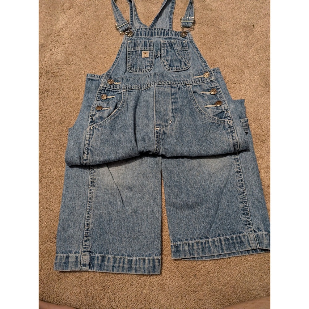Gasoline Girls Ralph Nakash Kids Denim Overalls Light Wash Size M Carpenter Bib